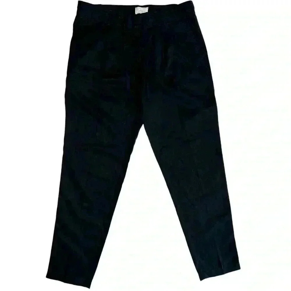 Black 100% Lyocell button drawstring pants nwot size small